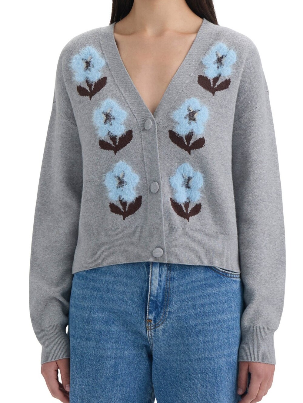 NWT "NVLT" V-Neck Jacquard Cardigan Woman's Size Medium
